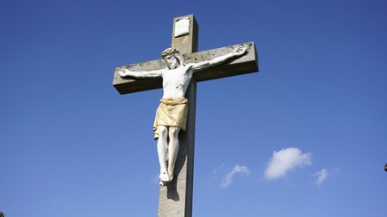 Jesus am Kreuz - Wegekreuz