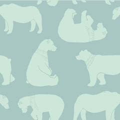 Bears seamless pattern.