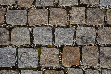 Umweltfreundliche Pflasterung im Reihenverband