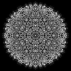 Abstract Flower Mandala. Decorative ethnic element for design.