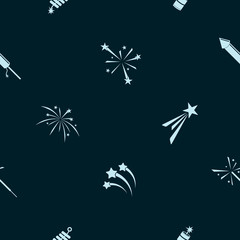 Seamless background with firework icons for your design