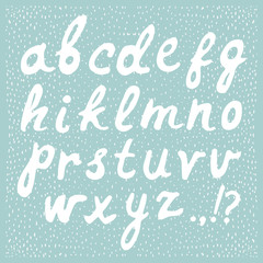 Hand drawn Vector alphabet.