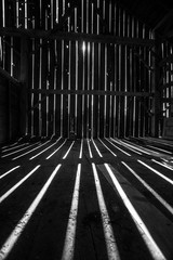 Fototapeta premium View from inside old barn