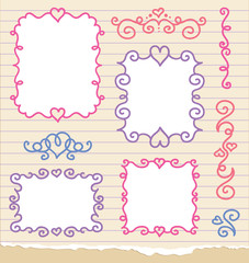 set of hand drawn frames