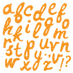 Hand drawn Vector alphabet.