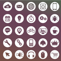 Set of icons for web and user interface design