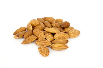 almond nuts isolated on white background