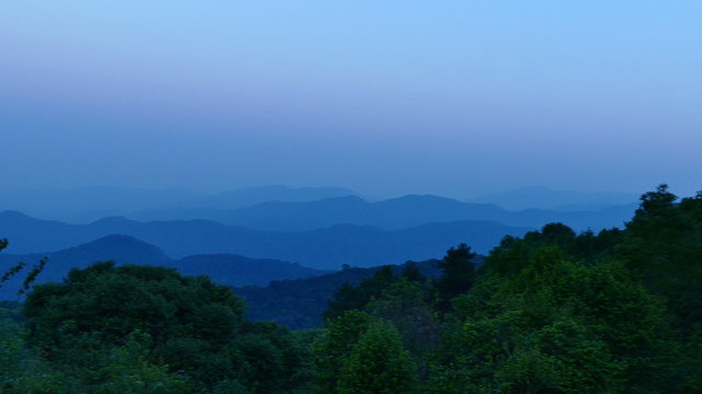 landscape of mountain in the morning