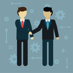 Flat modern design of Businessman shaking hands