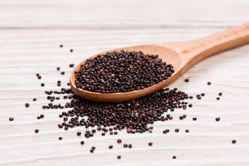 Heap of quinoa, healthy vegan food concept