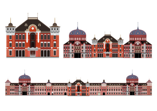 イラスト素材 東京駅 丸の内駅舎 Stock イラスト Adobe Stock