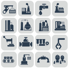 energy and industry icons set