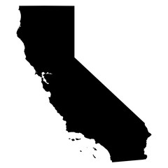 California map on white background vector - obrazy, fototapety, plakaty
