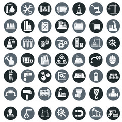 Vector industry factory icons set