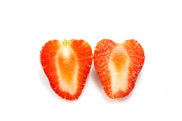 Beautiful strawberries isolated on white