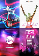 Club Flyers ,Disco Party Poster Collection - Vector Illustration - 103986093