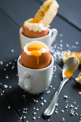 Boiled eggs, delicious breakfast