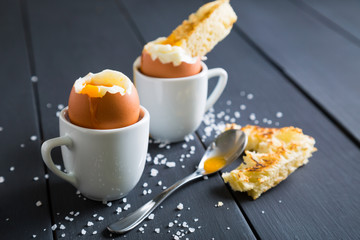 Boiled eggs, delicious breakfast