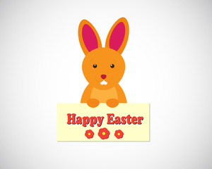 Easter bunny - cartoon illustration