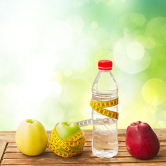 Healthy food on table