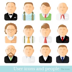 Fototapeta premium avatar people icons set people flat icons