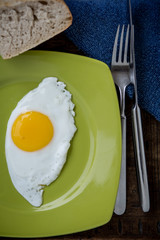Fried egg and bread
