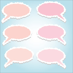 Speech bubbles set