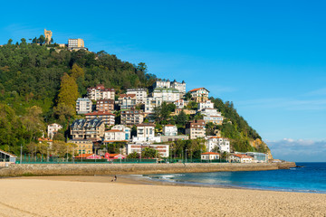 Naklejka premium Plaża San Sebastian, Hiszpania