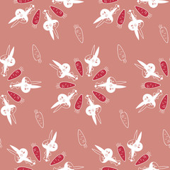 cute pink rabbit pattern