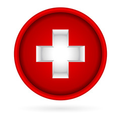 Obraz premium Schweiz / erste Hilfe - button