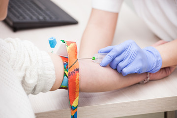 taking a blood sample
