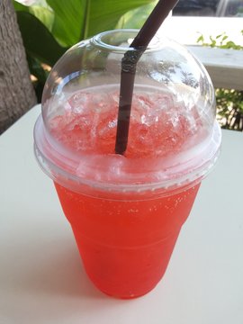 ice pink water drink