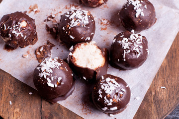 Chocolate Candy with Nut Filling