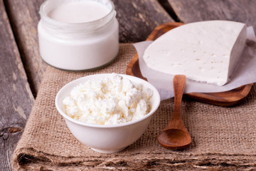 assortment of dairy products