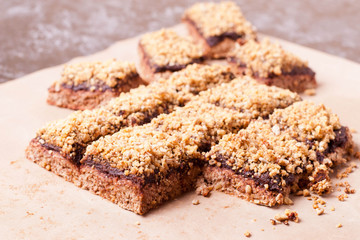 sweet cake with chocolate filling