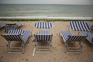 Dech chairs on the beach