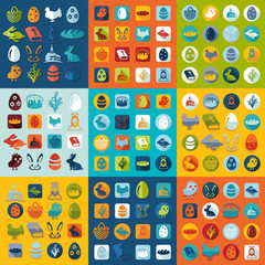 Set of easter icons