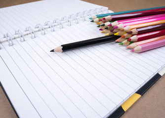 Color pencil and notebook 1