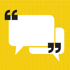 Quotation Mark Speech Bubble sign icon Illustration design