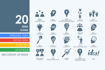 Set of idea icons