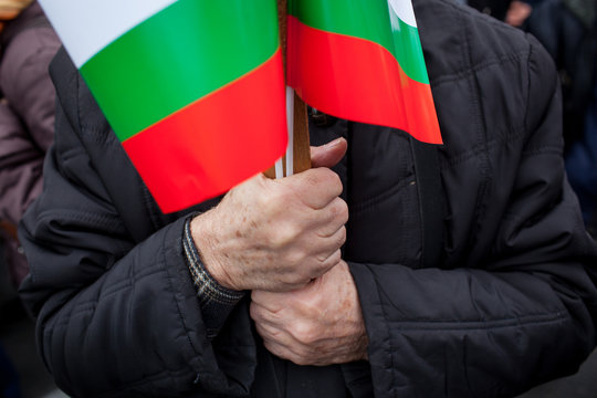 Bulgarian protester