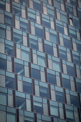 Blue glass skyscraper