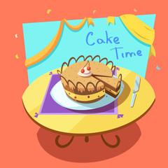 Bakery cartoon illustration