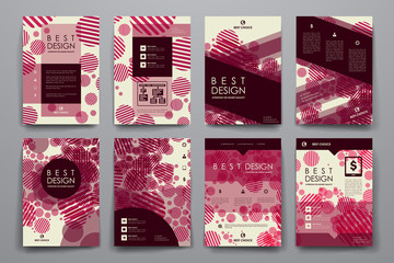 Set of brochure, poster design templates in abstract background style