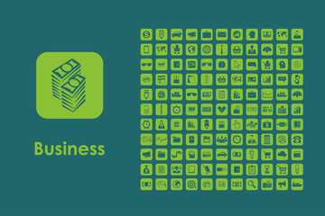 Set of business simple icons