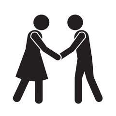 Business Mans Handshake Icon Illustration design