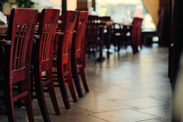 chairs in a cafe interior