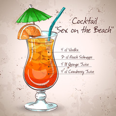 Sex on the Beach mixed drink