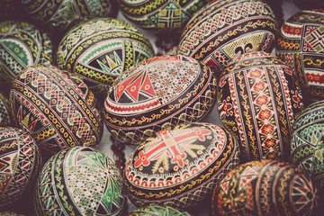 Traditionally painted Easter eggs