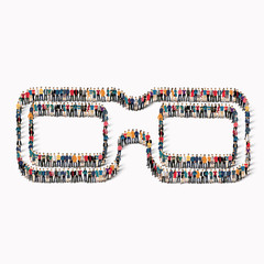 people shape 3D glasses Icon